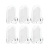 iDesign 1 in. L Clear Plastic Hook 6 pk
