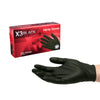 X3 Nitrile Disposable Gloves Large Black Powder Free 100 pk