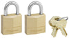 Master Lock 3/4 in. H X 7/16 in. W X 3/4 in. L Brass Pin Cylinder Padlock Keyed Alike