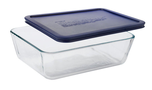 Pyrex 11-Cups Capacity Storage Plus Rectangular Dish with Plastic Lid (Pack of 2)