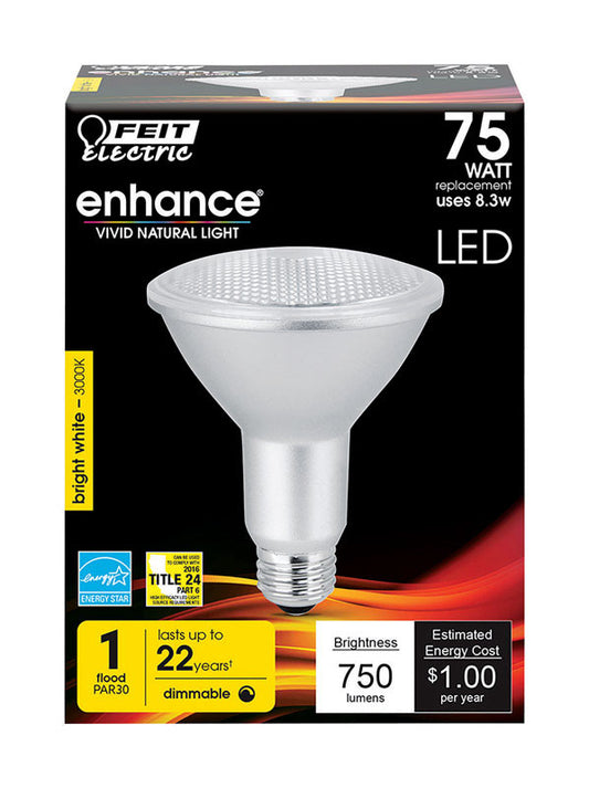 Feit Electric PAR30 E26 (Medium) LED Bulb Bright White 75 Watt Equivalence (Pack of 4)