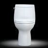TOTO® UltraMax® II One-Piece Elongated 1.28 GPF Universal Height Toilet with CEFIONTECT and SS124 SoftClose Seat, WASHLET+ Ready, Cotton White - MS604124CEFG#01