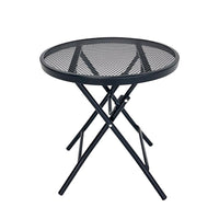 Living Accents Black Round Steel Side Table (Pack of 4)
