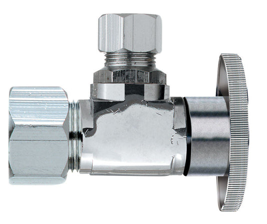 Keeney 5/8 in. Compression X 3/8 in. Compression Brass Angle Stop Valve