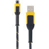 DeWalt Black/Yellow Braided Micro and USB Port For Any USB-Powered Device 4 ft. L - Deal of The Week