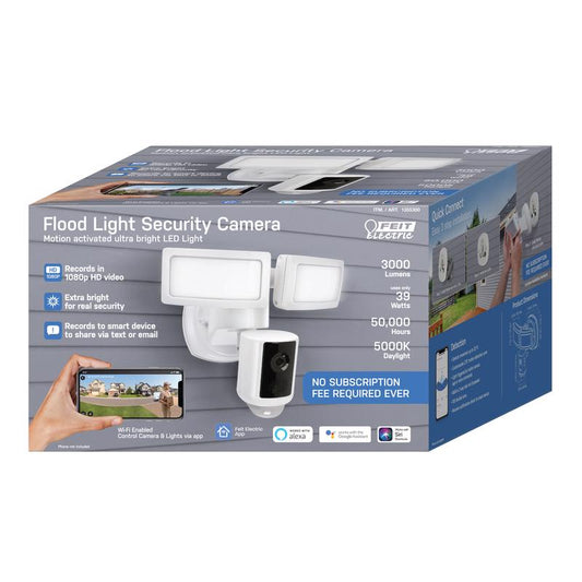 Feit Smart Home Motion-Sensing Hardwired LED White Security Floodlight