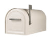 Gibraltar Mailboxes Reliant Contemporary Galvanized Steel Post Mount White Mailbox