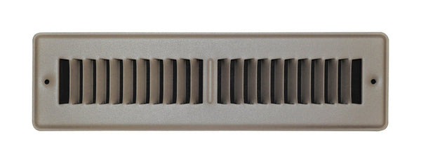 Rejilla de piso de acero marrón con recubrimiento en polvo Tru Aire, de 2 in. de alto X 12 in. de ancho, de 2 vías - Oferta de la semana