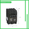 Square D HomeLine 20 amps Tandem 2-Pole Circuit Breaker
