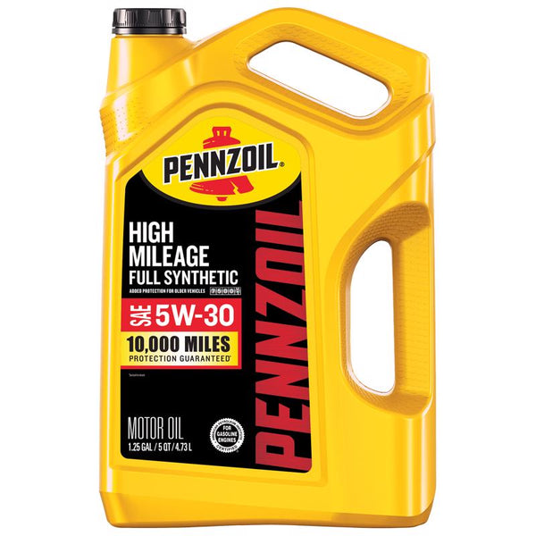 Aceite de motor Pennzoil Full Synthetic 5W-30 para alto kilometraje, 5 qt, 1 paquete (paquete de 3)