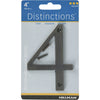 Hillman Distinctions 4 in. Bronze Metal Screw-On Number 4 1 pc (Pack of 3)