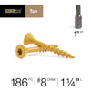 Deck Plus No. 8  x 1-1/4 in. L Star Flat Head Exterior Deck Screws 1 lb.