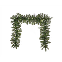 Celebrations Platinum 14 in. D X 9 ft. L LED Prelit Pure White Mixed Pine Christmas Garland