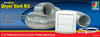 Dundas Jafine ProVent 4 in. D Silver/White Aluminum/Plastic Dryer Vent Kit