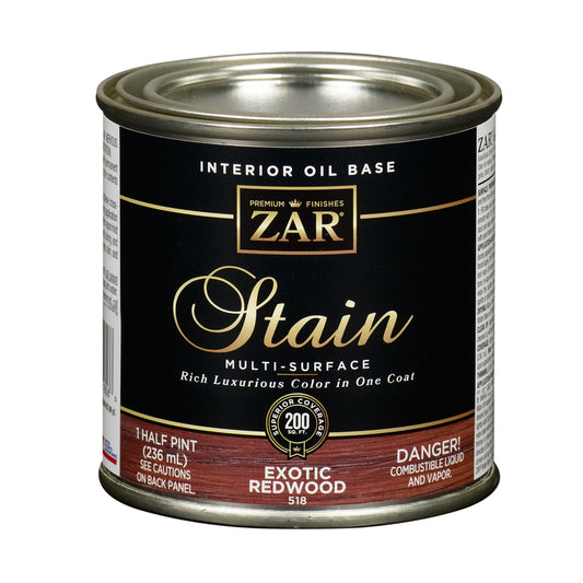 ZAR Semi-Transparent Exotic Redwood Oil-Based Wood Stain 8 oz. (Pack of 6)