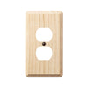 Amerelle Contemporary Unfinished Beige 1 gang Wood Duplex Wall Plate 1 pk