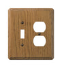 Amerelle Contemporary Brown 2 gang Wood Toggle Wall Plate 1 pk
