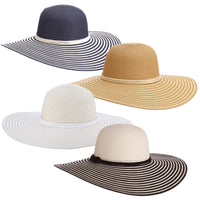 Panama Jack Paper Braid Crown Hat Assorted One Size Fits Most (Pack of 12)