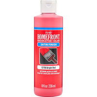 Homefront Satin Bright Red Craft Paint Interior 8 oz (Pack of 3)