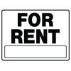 Hillman English White For Rent Sign 20 in. H X 24 in. W (Pack of 6)