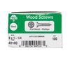 Hillman No. 9 X 1-1/4 in. L Phillips Zinc-Plated Wood Screws 100 pk