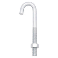 Hampton Small Zinc-Plated Silver Zinc 1.5625 in. L J-Bolt 325 lb. 1 pk (Pack of 10)