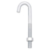 Hampton Small Zinc-Plated Silver Zinc 1.5625 in. L J-Bolt 325 lb. 1 pk (Pack of 10)