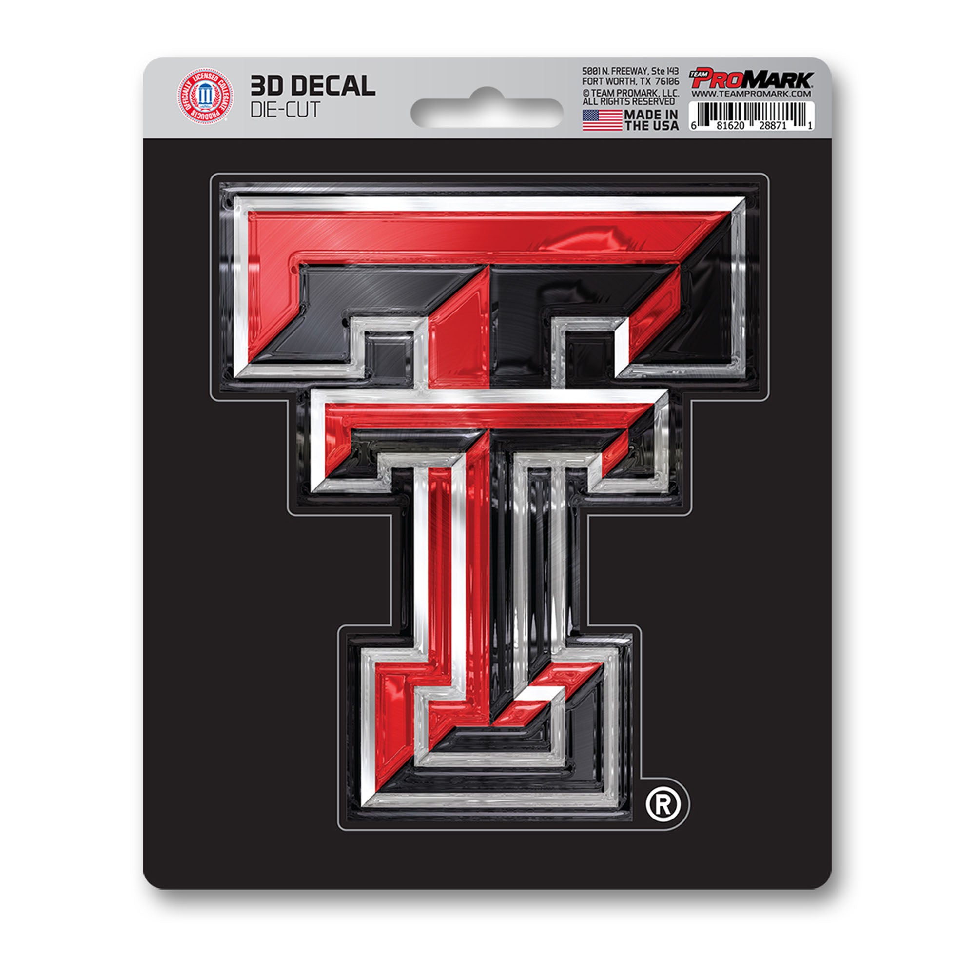 Texas Tech University 3D Decal Sticker | Max Warehouse