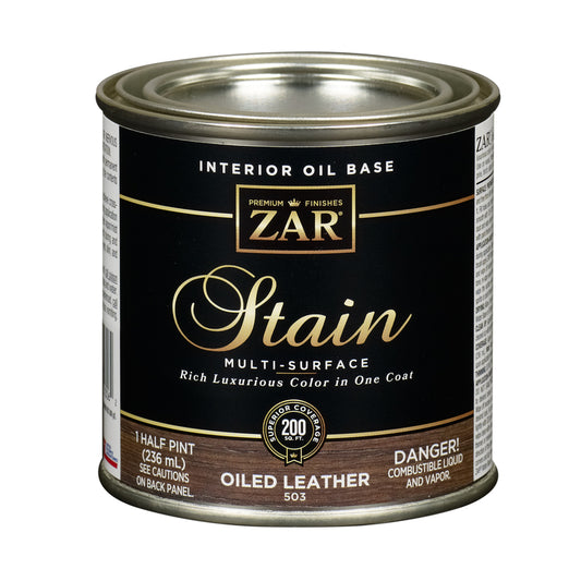ZAR Semi-Transparent Oiled Leather Oil-Based Wood Stain 8 oz. (Pack of 6)