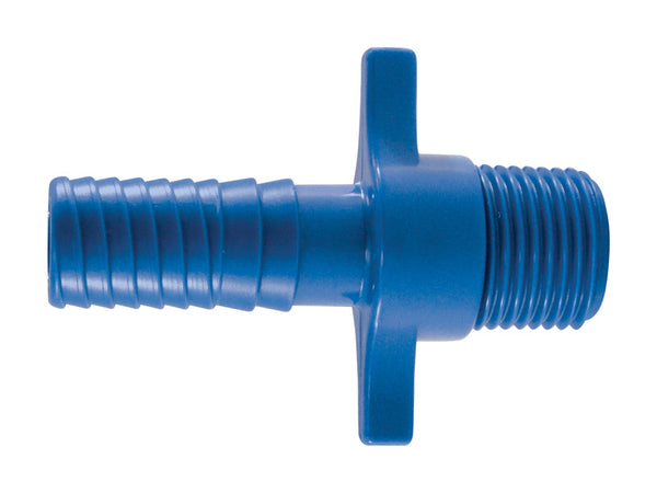 Adaptador macho de acetal Apollo Blue Twister de 1/2 pulg. con inserción en X 1/2 pulg. de diámetro MPT, paquete de 5