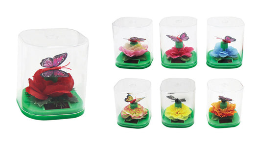Diamond Visions Flying Butterfly/Flower Solor Hanging Terrarium Plastic 1 pk (Pack of 36)