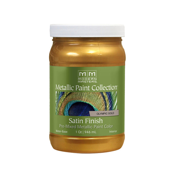 Modern Masters Shimmer Satin Olympic Gold Metallic Paint 1 qt - Deal of The Week