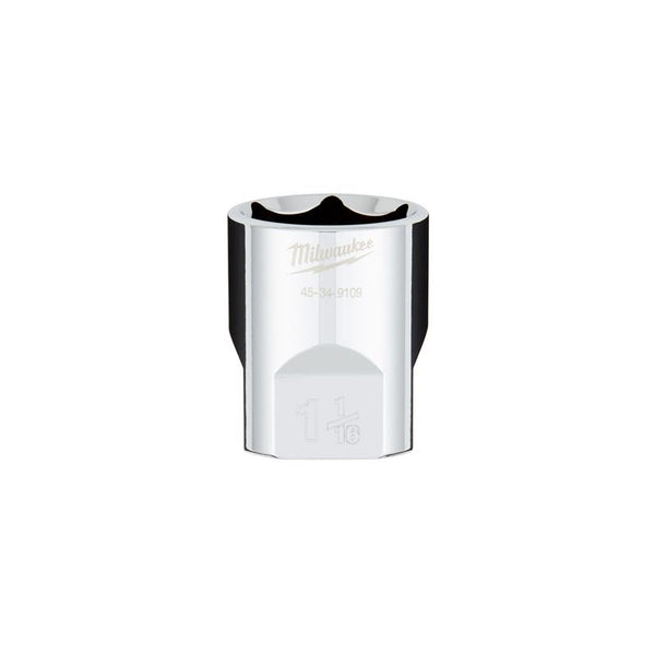 Milwaukee 1-1/16 in. X 1/2 in. drive SAE 6 Point Standard Socket 1 pc