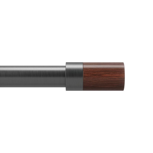 Barra de cortina Umbra Blok Gun Metal de 72 pulgadas de largo y 144 pulgadas de largo