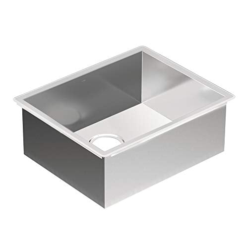 22"x18" stainless steel 18 gauge single bowl sink
