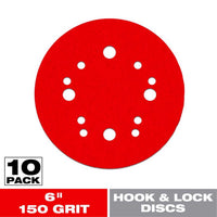 Diablo 6 in. Ceramic Blend Hook and Lock Sanding Disc 150 Grit Very Fine 10 pk