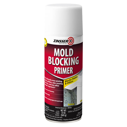 Zinsser Mold Blocking White Water-Based Alkyd Primer 13 oz. (Pack of 6)