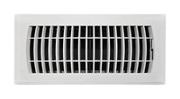 Tru Aire 4 in. H X 12 in. W 1-Way Powder Coat White ABS Plastic Floor Diffuser