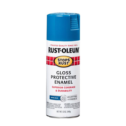 Rust-Oleum Stops Rust Gloss Royal Blue Spray Paint 12 oz.