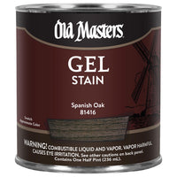 Old Masters Semi-Transparent Spanish Oak Oil-Based Alkyd Gel Stain 0.5 pt (Pack of 6)