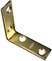 National Hardware 2 in. H X 0.63 in. W X 0.08 in. D Brass-Plated Steel Inside Corner Brace