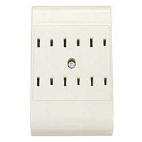 Leviton C21-49687-00I Ivory Six Outlet Plug-In Outlet Adapter