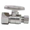 PlumbCraft 3/8 in. Compression in. X 1/2 in. FIP Chrome Plated Straight Valve