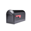 Architectural Mailboxes Barrington Classic Galvanized Steel Post Mount Black Mailbox
