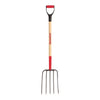 Razor-Back 5 Tine Steel Compost Fork 36 in. Wood Handle