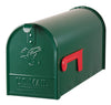 Architectural Mailboxes Elite Classic Galvanized Steel Post Mount Green Mailbox - Open Box