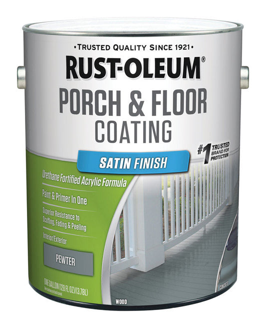 Rust-Oleum Porch & Floor Satin Pewter Porch & Patio Floor Paint 1 gal. (Pack of 2)