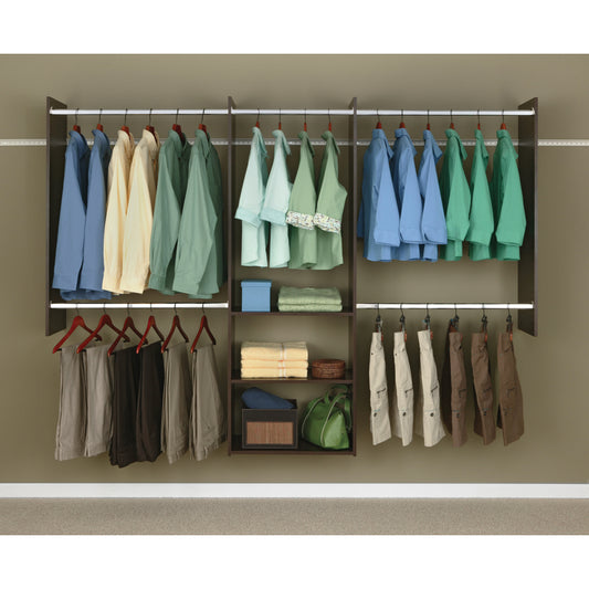 Easy Track 84 in. H X 96 in. W X 14 in. L Wood Deluxe Starter Closet Kit