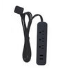 Globe Designer 6 ft. L 3 outlets Power Strip with USB Ports Black