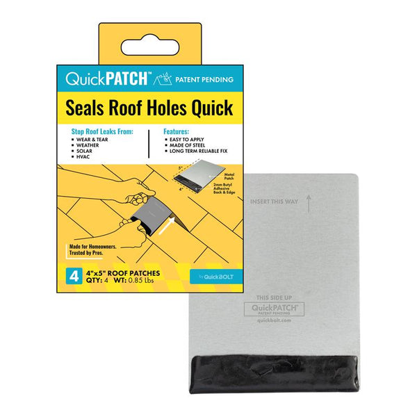 Quickscrews 4 in. W X 5 in. L Galvanized Steel Self-Adhesive Waterproof Flashing Silver